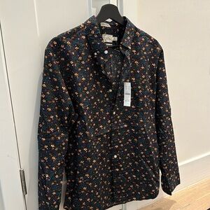 Men’s J Crew long sleeve shirt slim untucked medium floral pattern